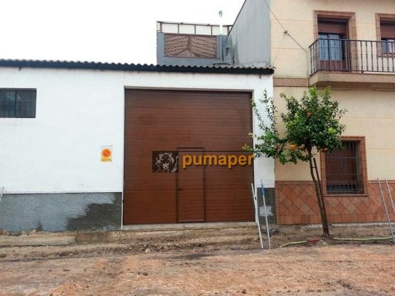 Para mañana puerta seccional con puerta peatonal